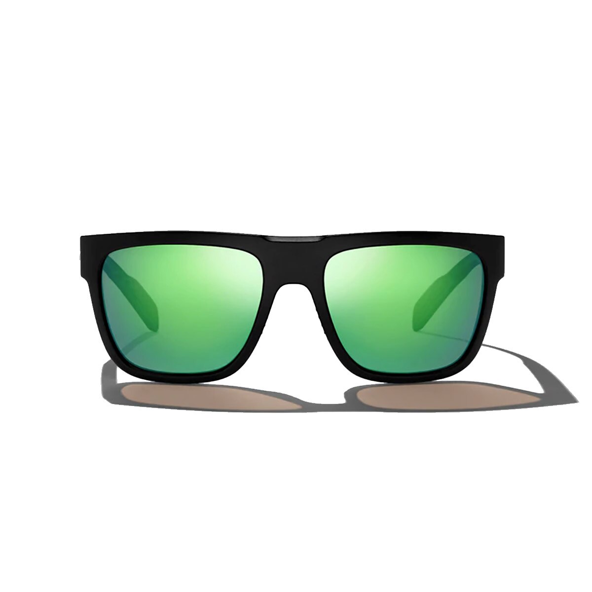 Bajio Caballo Sunglasses Polarized in Black Matte with Green Glass